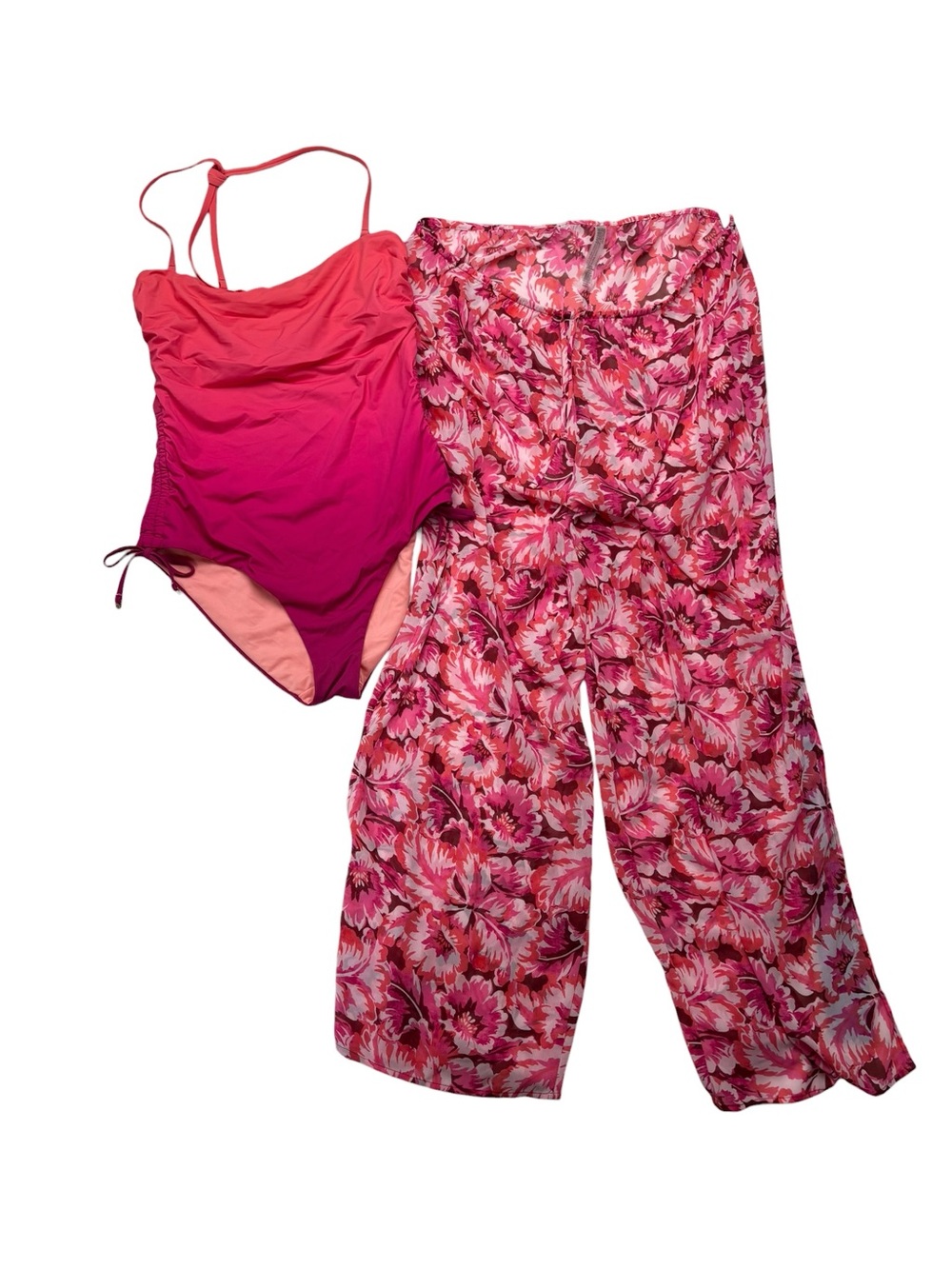 Victoria's Secret swim large one piece swim suit pants coverup bathing suit
